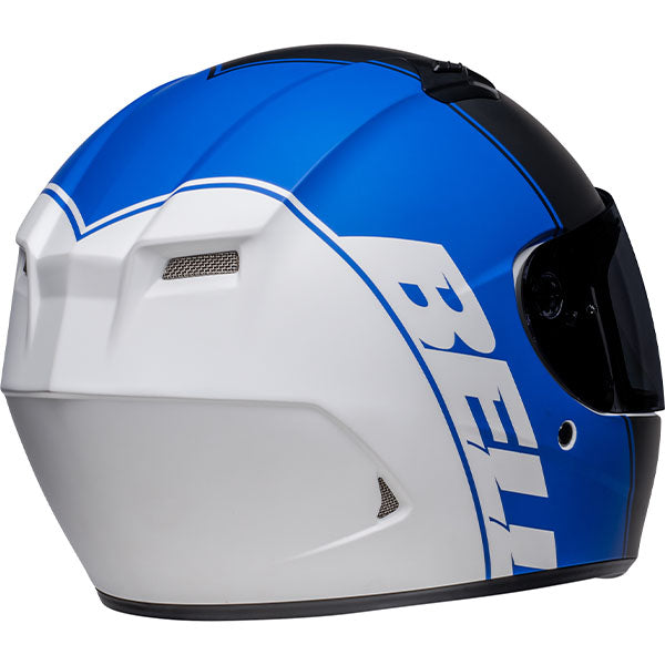 motorcycle helmet, rear view, showing aerodynamic shell design, ventilation ports, and secure retention system built for rider comfort and protection. SKU 07141855.