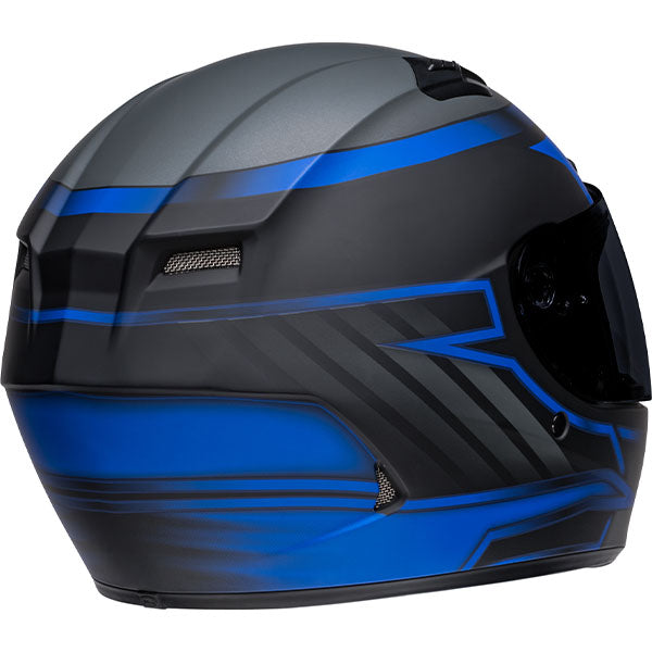 motorcycle helmet, rear view, showing aerodynamic shell design, ventilation ports, and secure retention system built for rider comfort and protection. SKU 07141835.