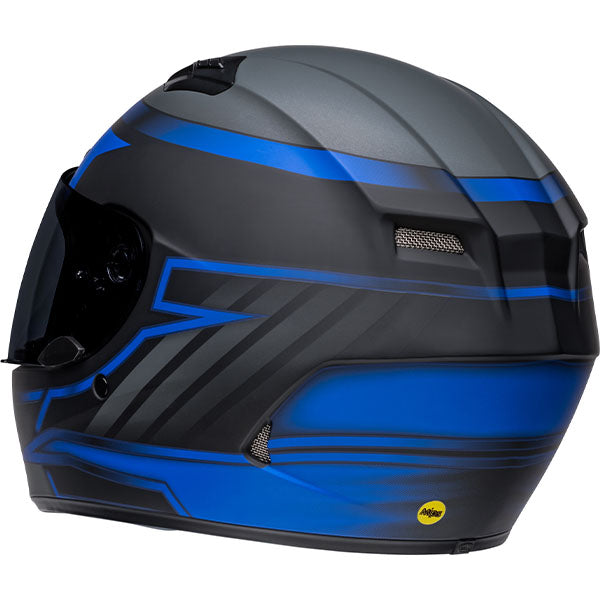 motorcycle helmet, rear view, showing aerodynamic shell design, ventilation ports, and secure retention system built for rider comfort and protection. SKU 07141834.