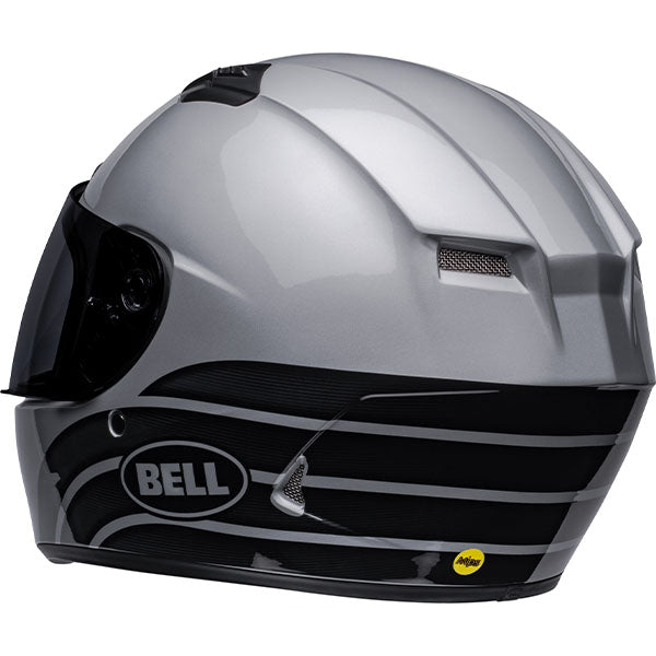 motorcycle helmet, rear view, showing aerodynamic shell design, ventilation ports, and secure retention system built for rider comfort and protection. SKU 07137230.