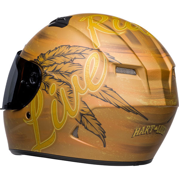 motorcycle helmet, rear view, showing aerodynamic shell design, ventilation ports, and secure retention system built for rider comfort and protection. SKU 07137136.