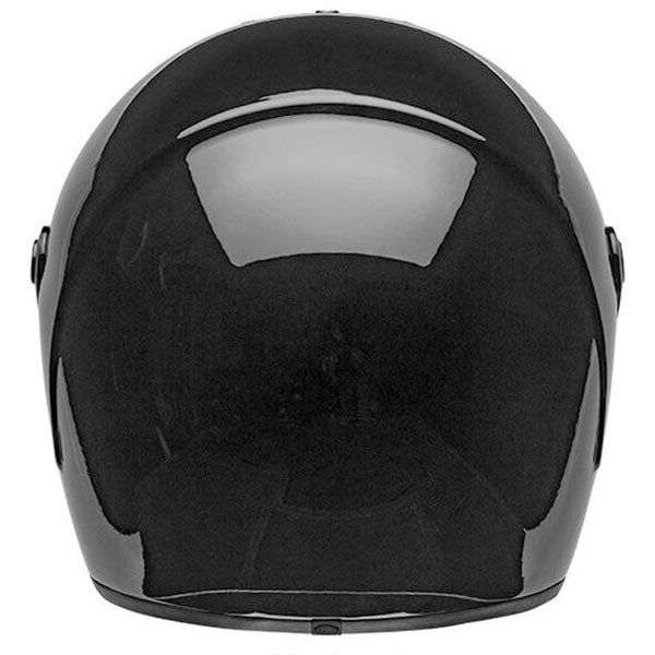 motorcycle helmet, rear view, showing aerodynamic shell design, ventilation ports, and secure retention system built for rider comfort and protection. SKU 07158155.