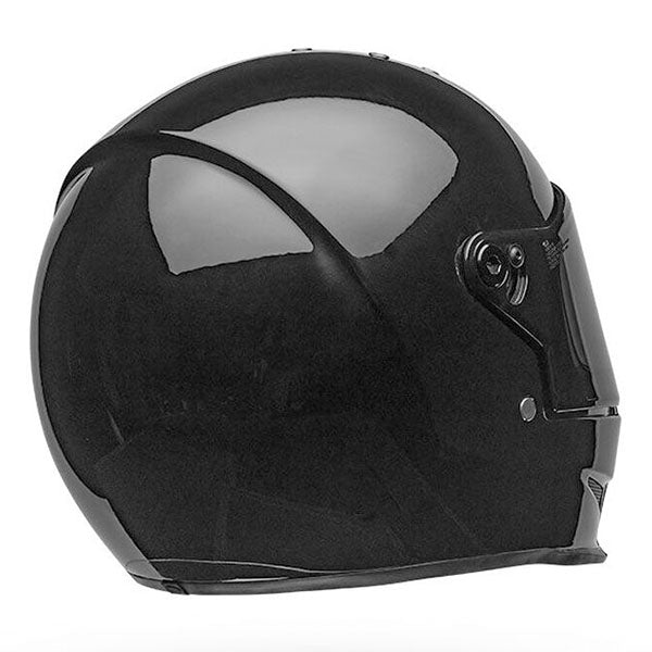 motorcycle helmet, rear view, showing aerodynamic shell design, ventilation ports, and secure retention system built for rider comfort and protection. SKU 07158147.