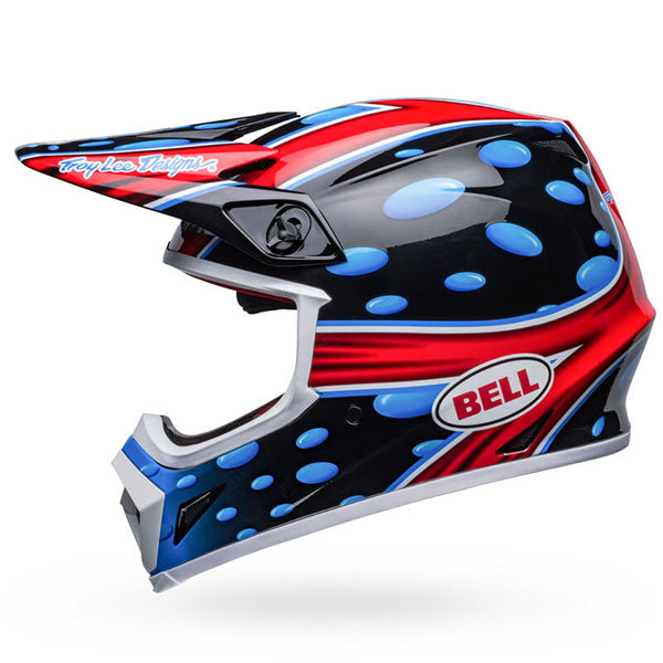 motorcycle helmet, showing aerodynamic shell design, ventilation ports, and secure retention system built for rider comfort and protection