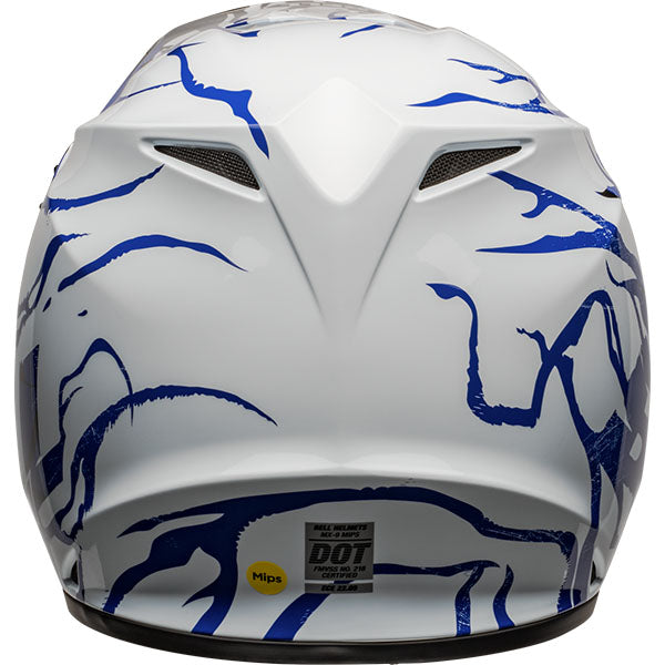 motorcycle helmet, rear view, showing aerodynamic shell design, ventilation ports, and secure retention system built for rider comfort and protection. SKU 07157358.