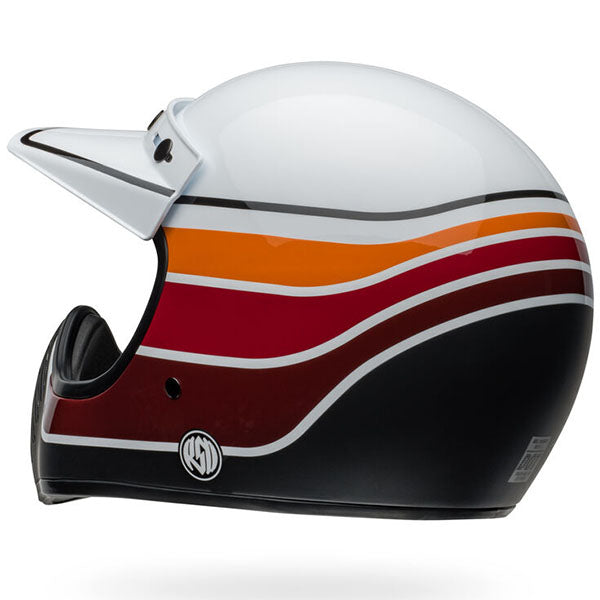 motorcycle helmet, rear view, showing aerodynamic shell design, ventilation ports, and secure retention system built for rider comfort and protection. SKU 071587230.