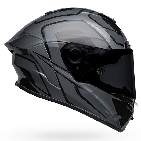 motorcycle helmet, showing aerodynamic shell design, ventilation ports, and secure retention system built for rider comfort and protection. SKU 07150135.