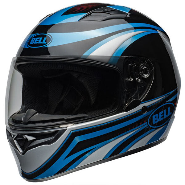 motorcycle helmet, front view, showing aerodynamic shell design, ventilation ports, and secure retention system built for rider comfort and protection. SKU 07158705.