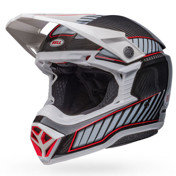 motorcycle helmet, showing aerodynamic shell design, ventilation ports, and secure retention system built for rider comfort and protection