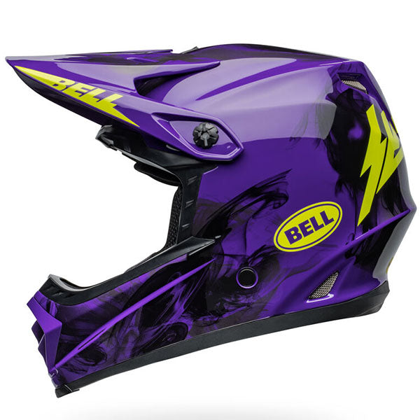 motorcycle helmet, showing aerodynamic shell design, ventilation ports, and secure retention system built for rider comfort and protection