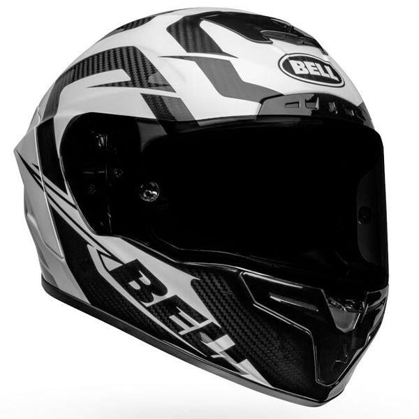 motorcycle helmet, showing aerodynamic shell design, ventilation ports, and secure retention system built for rider comfort and protection