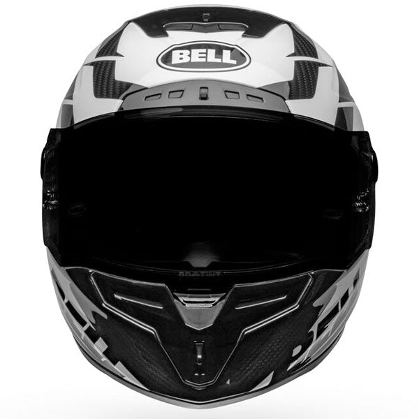 motorcycle helmet, angled view, showing aerodynamic shell design, ventilation ports, and secure retention system built for rider comfort and protection