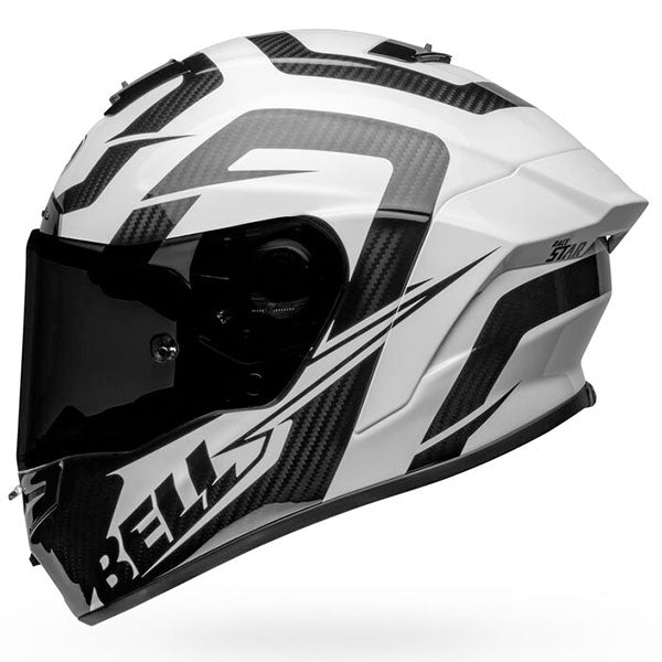 motorcycle helmet, showing aerodynamic shell design, ventilation ports, and secure retention system built for rider comfort and protection