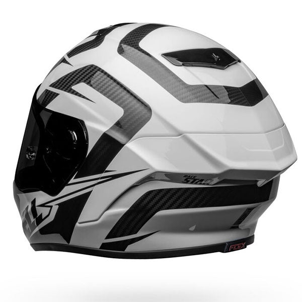 motorcycle helmet, showing aerodynamic shell design, ventilation ports, and secure retention system built for rider comfort and protection