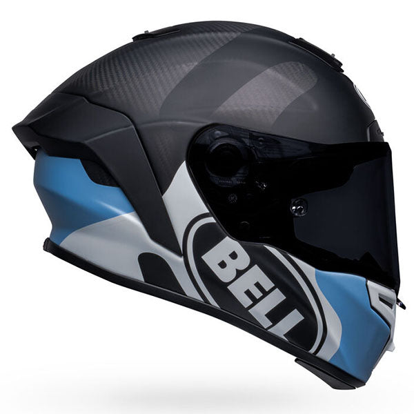 motorcycle helmet, showing aerodynamic shell design, ventilation ports, and secure retention system built for rider comfort and protection