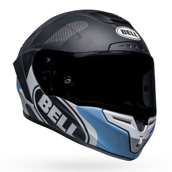 motorcycle helmet, showing aerodynamic shell design, ventilation ports, and secure retention system built for rider comfort and protection