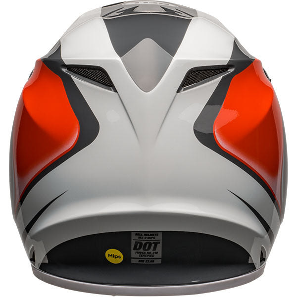 motorcycle helmet, rear view, showing aerodynamic shell design, ventilation ports, and secure retention system built for rider comfort and protection. SKU 07157384.
