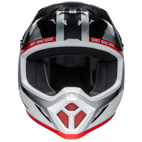 motorcycle helmet, front view, showing aerodynamic shell design, ventilation ports, and secure retention system built for rider comfort and protection. SKU 07160344.