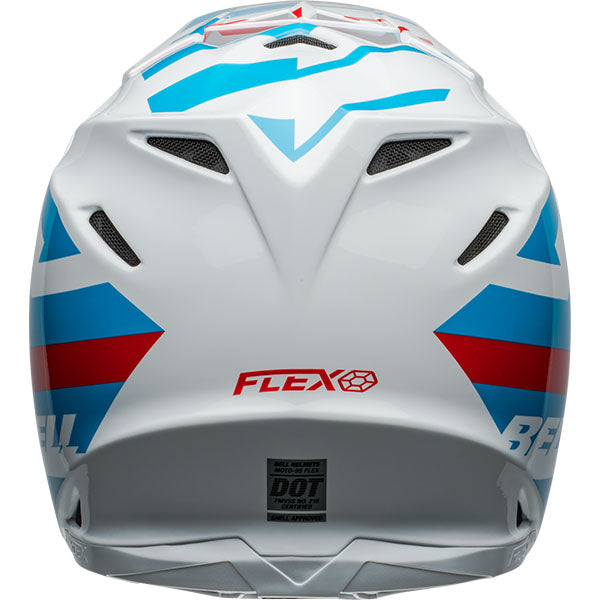 motorcycle helmet, rear view, showing aerodynamic shell design, ventilation ports, and secure retention system built for rider comfort and protection. SKU 07157164.