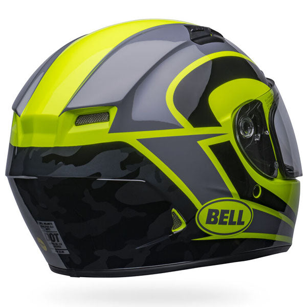 motorcycle helmet, rear view, showing aerodynamic shell design, ventilation ports, and secure retention system built for rider comfort and protection. SKU 07158686.