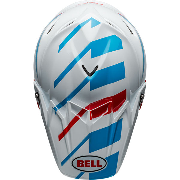 motorcycle helmet, top view, showing aerodynamic shell design, ventilation ports, and secure retention system built for rider comfort and protection. SKU 07157167.