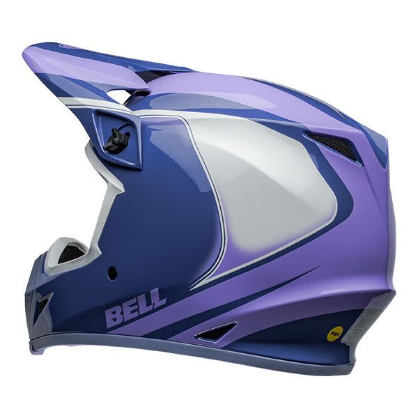 motorcycle helmet, rear view, showing aerodynamic shell design, ventilation ports, and secure retention system built for rider comfort and protection