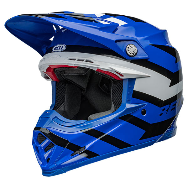 motorcycle helmet, front view, showing aerodynamic shell design, ventilation ports, and secure retention system built for rider comfort and protection