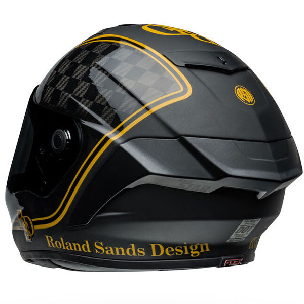motorcycle helmet, showing aerodynamic shell design, ventilation ports, and secure retention system built for rider comfort and protection