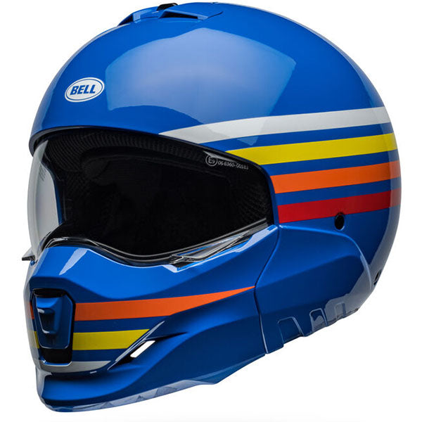 motorcycle helmet, front view, showing aerodynamic shell design, ventilation ports, and secure retention system built for rider comfort and protection. SKU 07159404.