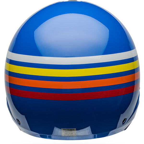 motorcycle helmet, rear view, showing aerodynamic shell design, ventilation ports, and secure retention system built for rider comfort and protection. SKU 07159403.