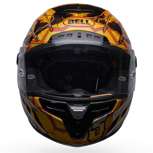 motorcycle helmet, showing aerodynamic shell design, ventilation ports, and secure retention system built for rider comfort and protection. SKU 07148372.