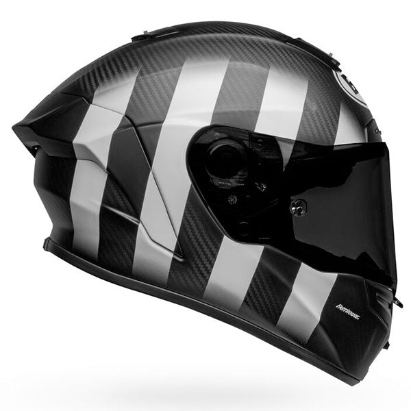 motorcycle helmet, showing aerodynamic shell design, ventilation ports, and secure retention system built for rider comfort and protection. SKU 07150128.