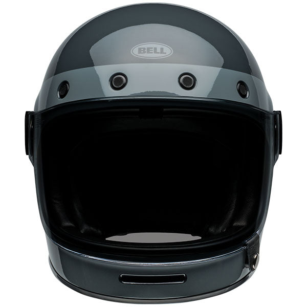 motorcycle helmet, front view, showing aerodynamic shell design, ventilation ports, and secure retention system built for rider comfort and protection. SKU 07156923.