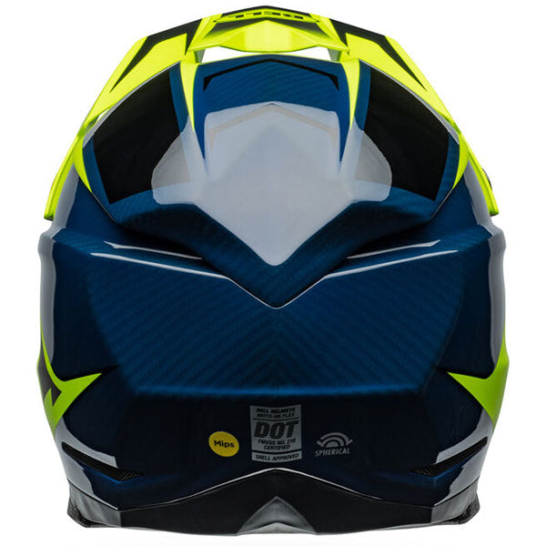 motorcycle helmet, rear view, showing aerodynamic shell design, ventilation ports, and secure retention system built for rider comfort and protection. SKU 07161633.