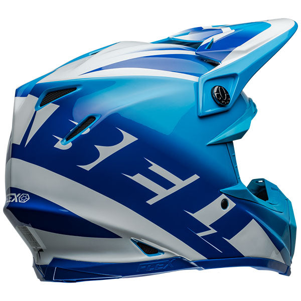 motorcycle helmet, rear view, showing aerodynamic shell design, ventilation ports, and secure retention system built for rider comfort and protection. SKU 07157159.