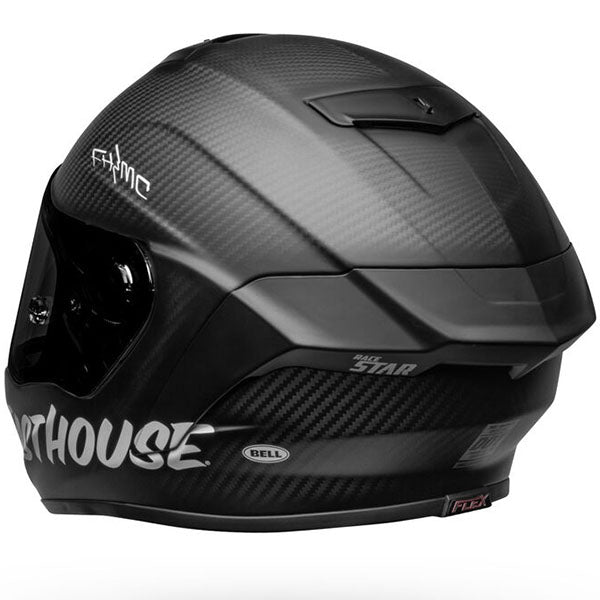 motorcycle helmet, showing aerodynamic shell design, ventilation ports, and secure retention system built for rider comfort and protection