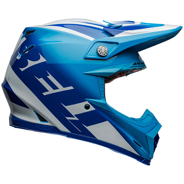 motorcycle helmet, angled view, showing aerodynamic shell design, ventilation ports, and secure retention system built for rider comfort and protection. SKU 07157158.