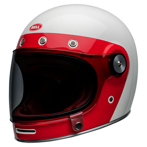motorcycle helmet, front view, showing aerodynamic shell design, ventilation ports, and secure retention system built for rider comfort and protection