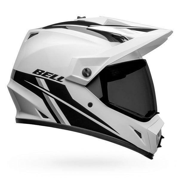 motorcycle helmet, showing aerodynamic shell design, ventilation ports, and secure retention system built for rider comfort and protection