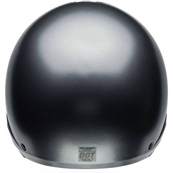 motorcycle helmet, rear view, showing aerodynamic shell design, ventilation ports, and secure retention system built for rider comfort and protection. SKU 07163602.