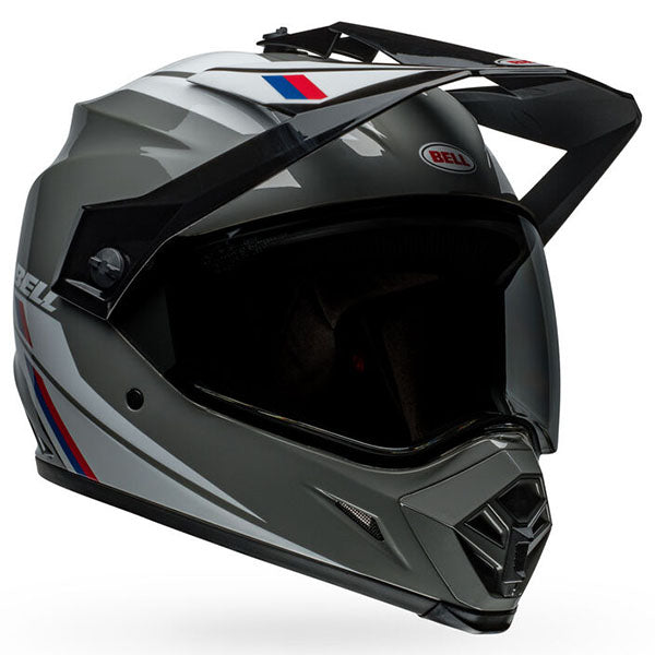 motorcycle helmet, front view, showing aerodynamic shell design, ventilation ports, and secure retention system built for rider comfort and protection