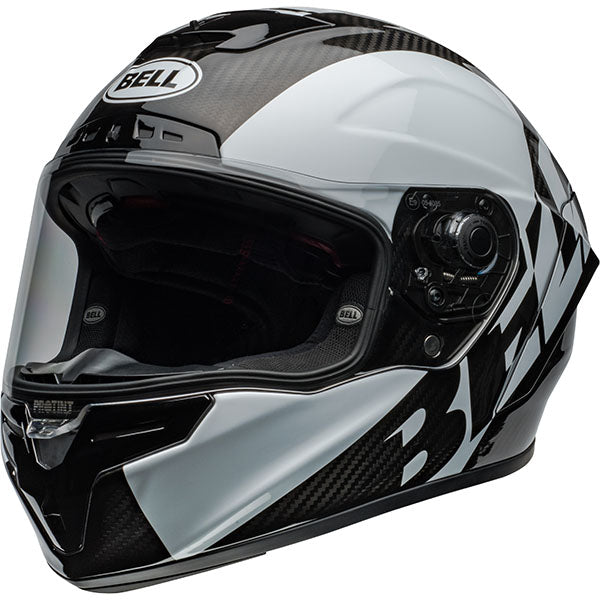 motorcycle helmet, front view, showing aerodynamic shell design, ventilation ports, and secure retention system built for rider comfort and protection. SKU 07162434.