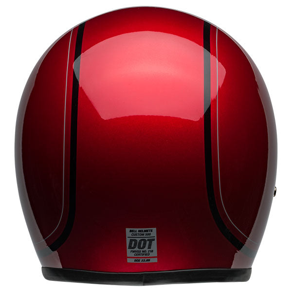 motorcycle helmet, rear view, showing aerodynamic shell design, ventilation ports, and secure retention system built for rider comfort and protection. SKU 07156951.