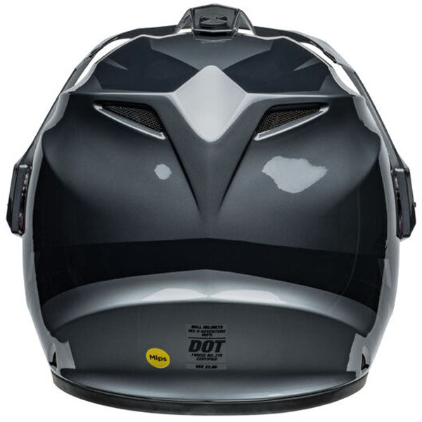motorcycle helmet, rear view, showing aerodynamic shell design, ventilation ports, and secure retention system built for rider comfort and protection. SKU 07157282.