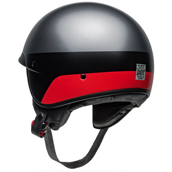 motorcycle helmet, rear view, showing aerodynamic shell design, ventilation ports, and secure retention system built for rider comfort and protection