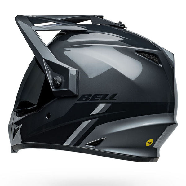 motorcycle helmet, rear view, showing aerodynamic shell design, ventilation ports, and secure retention system built for rider comfort and protection. SKU 07157327.