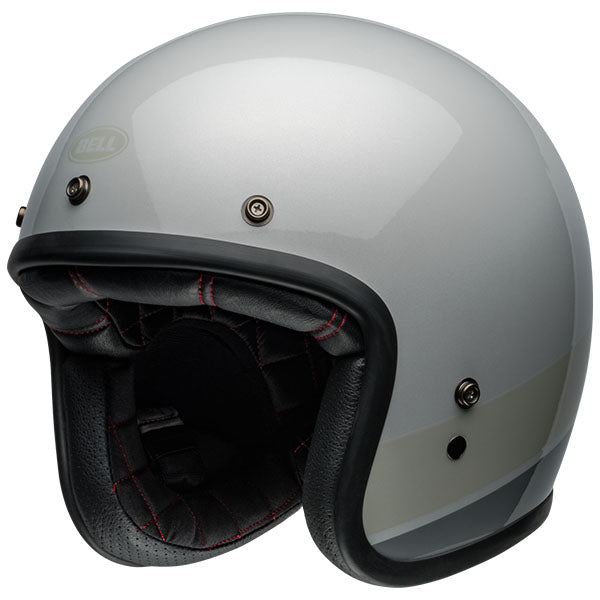 motorcycle helmet, front view, showing aerodynamic shell design, ventilation ports, and secure retention system built for rider comfort and protection