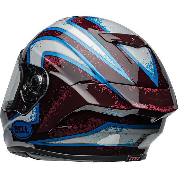 motorcycle helmet, rear view, showing aerodynamic shell design, ventilation ports, and secure retention system built for rider comfort and protection. SKU 07159988.