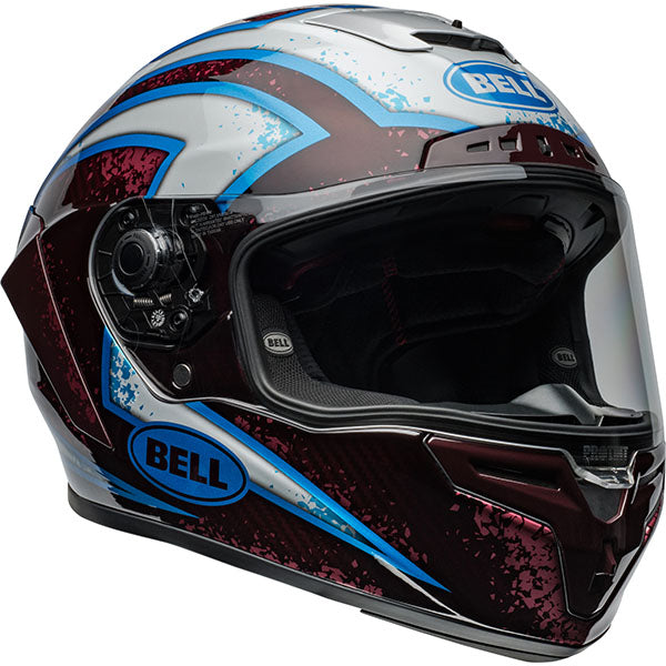 motorcycle helmet, front view, showing aerodynamic shell design, ventilation ports, and secure retention system built for rider comfort and protection. SKU 07160096.