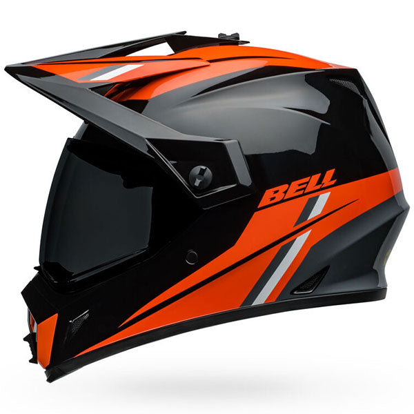 motorcycle helmet, angled view, showing aerodynamic shell design, ventilation ports, and secure retention system built for rider comfort and protection. SKU 07157255.